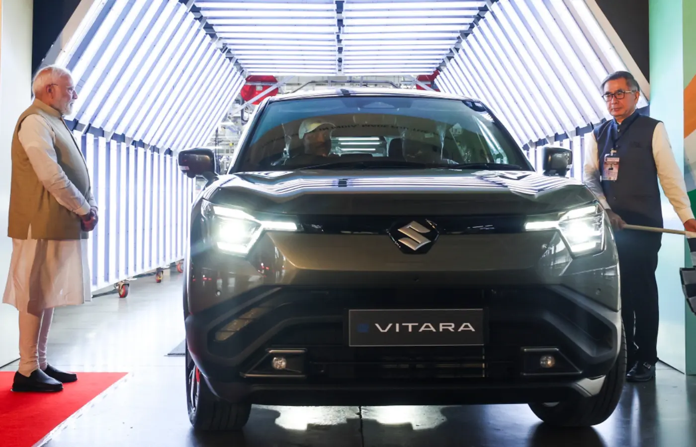 Maruti Suzuki's e Vitara is now being exported to Europe from the Gujarat facility. Featured Image